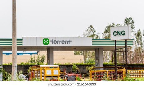 New Delhi - 2 May 2022 - Newly Inaugurated Torrent CNG Station. It Is The Fastest Growing Private Fuel Station Network In India