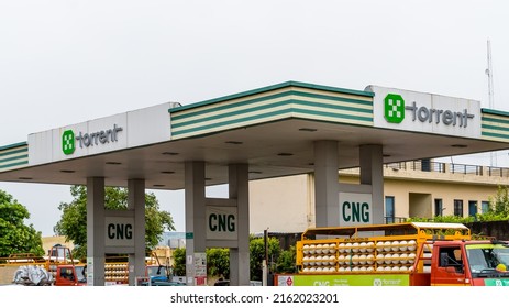 New Delhi - 30 May 2022 - Newly Inaugurated Torrent CNG Station Dealership. This Company Is Fastest Growing Private Fuel Station Network In India