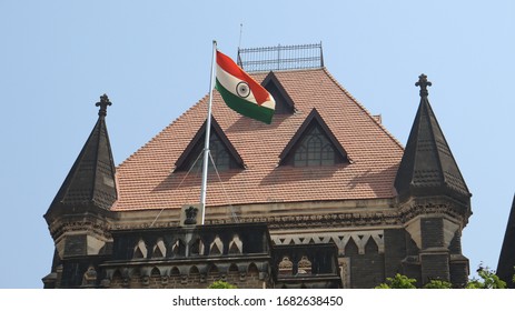 New Delhi, Delhi/India- March 25 2020: Indian National Flag Hoisted On The Top Of A State Government Building.