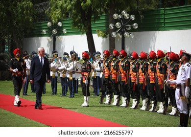  New Delhi, India - 06-02-2022 - Israeli Defence Minister Benny Gantz Inspects A Joint Military Guard Of Honour In New Delhi.