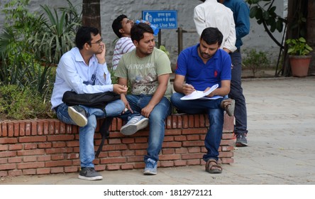 New Delhi / India - 06/24/2019: Students In Delhi University.