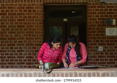 New Delhi/ India - 07/02/2019: Students Filling Up Forms For Admissions In Delhi University. 