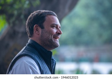 New Delhi, India- 22 December 2017: Congress Vice President Rahul Gandhi In A Happy Mood At AICC Office.