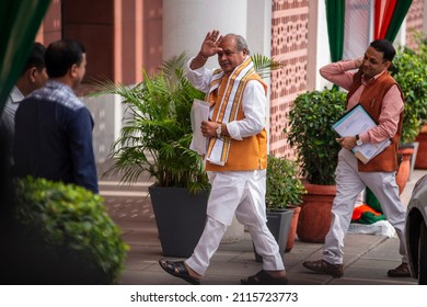 New Delhi, India- Aug 28 2018: Narendra Singh Tomar BJP Leader And  Minister Of Mines, Going For Party Meeting At Bharatiya Janata Party Headquarter.