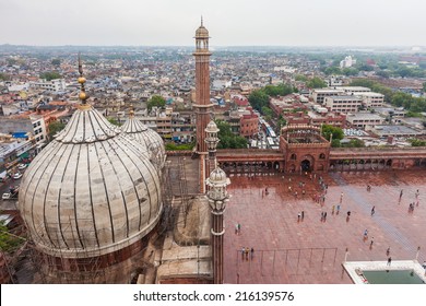 NEW DELHI, INDIA - AUGUST 03: View of the Jama Masjid mosque on August 03, 2010 in New Delhi, India  