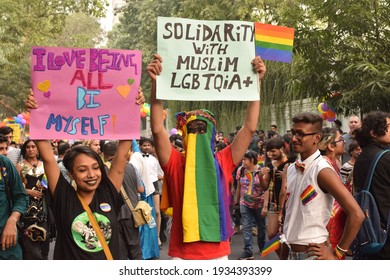 New Delhi, India - December 11,2017 : LGBT Queer Pride Parade Images.