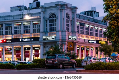 New Delhi, India - July 24, 2015 - Connaught Place Is One Of The Largest Financial, Commercial And Business Centres In New Delhi.