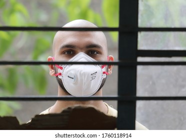 New Delhi, India, June 20, 2020:  Health Worker Takes A Sample Of A Young Woman For COVID-19 Ag Rapid Antigen Test At Govt School.