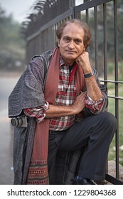 New Delhi, India, November 2008. Portrait Of Raghu Rai, Famous Indian Photographer Of Magnum Agency.