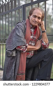 New Delhi, India, November 2008. Portrait Of Raghu Rai, Famous Indian Photographer Of Magnum Agency.