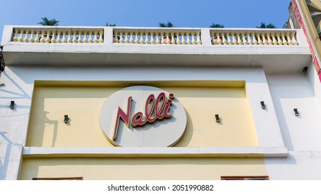 New Delhi, India - Oct 2, 2021 - Facade Of Newly Opened Nalli, Indian Wardrobe Store And Silk Saree Emporium At South Extension