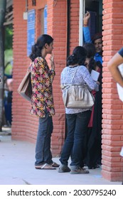 New Delhi, India- Sep 1 2019: Student Submitting Admission Form At The Indira Gandhi National Open University (IGNOU), Central Open Learning University Located At Maidan Garhi, New Delhi, India