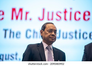 New Delhi, India-Aug 13 2019: Chief Justice Of India, Ranjan Gogoi Clicked During Government Event In Vigyan Bhavan.