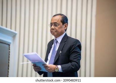 New Delhi, India-Aug 13 2019: Chief Justice Of India, Ranjan Gogoi Clicked During Government Event In Vigyan Bhavan.