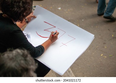 New Delhi, India-Dec 11 2013: LGBT Activists And Supporters Protest After Supreme Court Upholds Section 377 Of IPC, Rules Gay Sex Is Illegal At Jantar Mantar