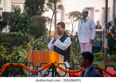 New Delhi, India-Dec 18 2016: Congress Leader, Rahul Gandhi During The Foundation Day Of Congress Party At All India Congress Committee (AICC) Headquarter In New Delhi.