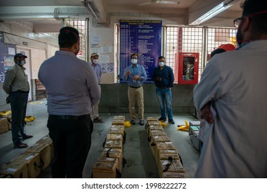 New Delhi, India-June 27 2021:polio Vaccine Carrier Box Ready For Distribution From Local Polio Vaccine Distribution Centre At Kasturba Hospital In Old Delhi, 