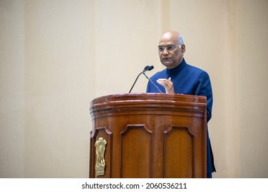 New Delhi, India-oct 29 2019: President Ram Nath Kovind,  During The First National Corporate Social Responsibility (CSR) Awards At Vigyan Bhawan