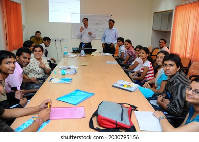 New Delhi, India-Sep 1 2019: Students Attending English Classes In Campus At The Indira Gandhi National Open University (IGNOU), Central Open Learning University Located At Maidan Garhi, New Delhi