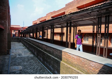 New Delhi, India-sep 1 2019: Students In Campus For Special Class At The Indira Gandhi National Open University (IGNOU), Central Open Learning University Located At Maidan Garhi, New Delhi