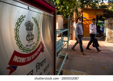 New Delhi, India-September 28 2020: Income Tax Department Sign Board Placed At Entrance Of Income Tax Office In Delhi