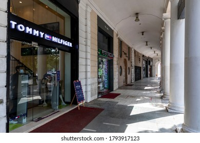 New Delhi, July 05, 2020: View Of Empty Corridor Due To Covid-19 Lockdown In The Central Business District Of Connaught Place In New Delhi