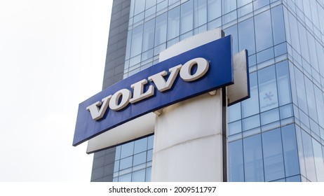 New Delhi - July 17, 2021 - Logo of The Volvo Group is a Swedish multinational manufacturing company