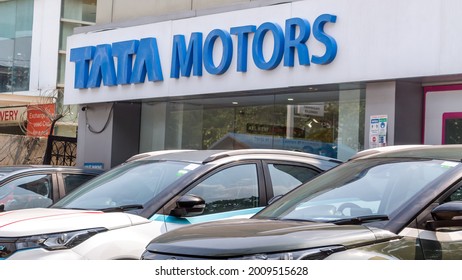 New Delhi - July 17, 2021 - Logo Of Tata Motors, The Biggest Automobile Manufacturing Company In India