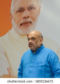 New Delhi/India - 06/13/2019: Home Minister And BJP President Amit Shah Before BJP's National Office Bearers Meeting In New Delhi.