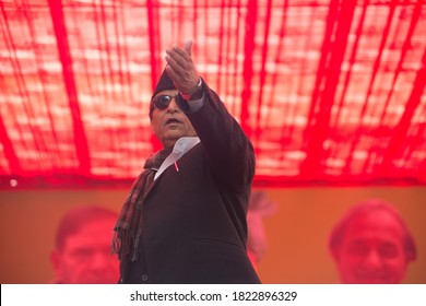 New Delhi/India- Dec 12 2014  Azam Khan Samajwadi Party  Leader Attending Dharna At Jantar Mantar  