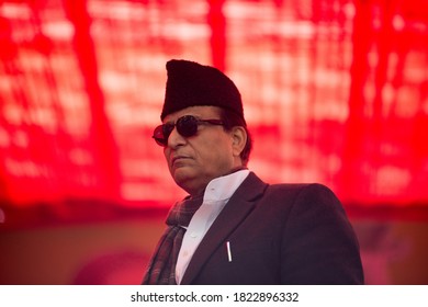 New Delhi/India- Dec 12 2014  Azam Khan Samajwadi Party  Leader Attending Dharna At Jantar Mantar  