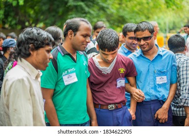 New Delhi/India-April 16 2015 : Member Of National Federation Of The Blind Protesting At Jantar Mantar Demanding Job Reservation 