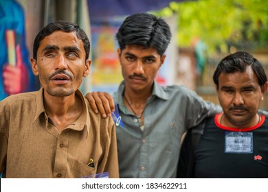 New Delhi/India-April 16 2015 : Member Of National Federation Of The Blind Protesting At Jantar Mantar Demanding Job Reservation 