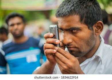 New Delhi/India-April 16 2015 : Member Of National Federation Of The Blind Protesting At Jantar Mantar Demanding Job Reservation 