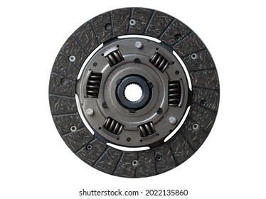 New disc clutch isolated on white. Top view. - Shutterstock ID 2022135860