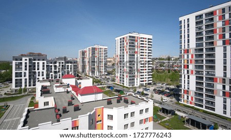 Similar – Image, Stock Photo Panorama prefabricated building