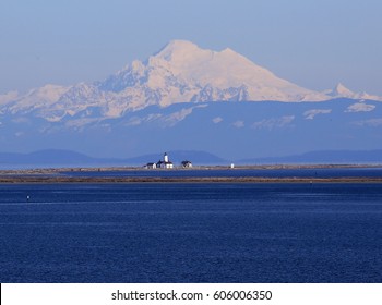 New Dungeness Lighthouse And Mt. Baker