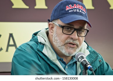 NEW EGYPT, NEW JERSEY/USA OCTOBER 12: Radio Talk Show Host And Best Selling Author Mark Levin At The Tea Party Rally For Steve Lonegan On October 12 2013 In New Egypt New Jersey.