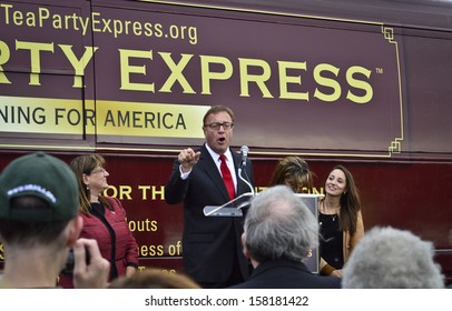 NEW EGYPT, NEW JERSEY/USA OCTOBER 12:  Steve Lonegan Conservative Republican Candidate For The US Senate Campaigns On October 12 2013 In New Egypt New Jersey.