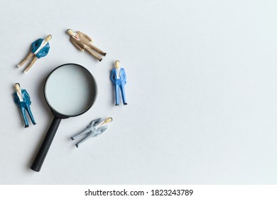 New employee search concept for work with magnifying glass and copy space. - Shutterstock ID 1823243789