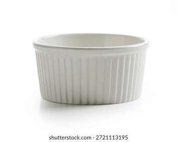 new empty small baking cup isolated on white background