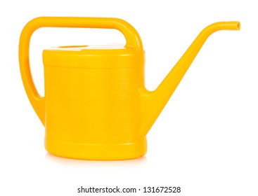 New empty watering can isolated on white background cutout