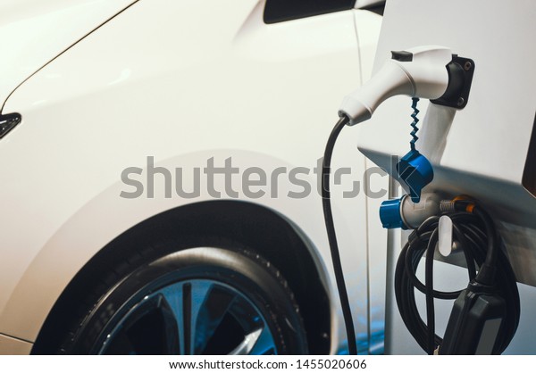 New energy Is electric power for cars
Charging a new battery Future car
transportation