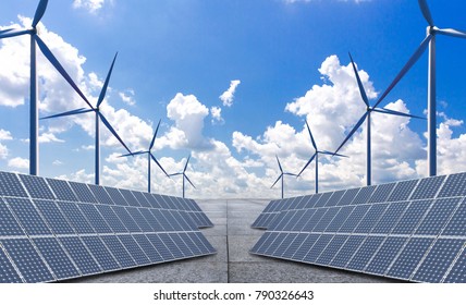 New energy, such as photovoltaic and wind power, will make the world a better place. - Shutterstock ID 790326643