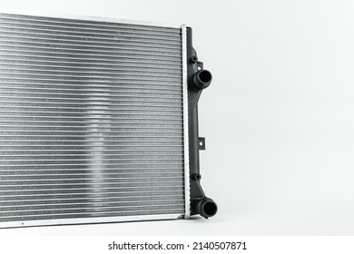 New Engine Cooling Radiator Is On White Background 