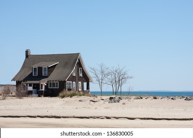 A New England Beach Home In Early Spring.