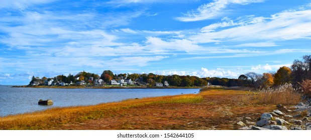 New England Fall Foliage Bay Farm Duxbury Massachusetts Bay Circuit Trail 