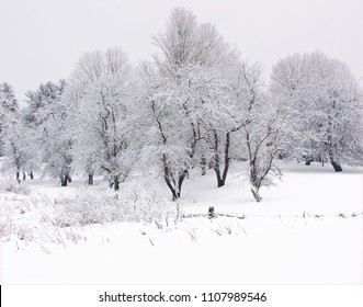 New England Winter Scene From Londonderry, New Hampshire.