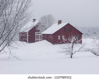 New England Winter Scene From Londonderry, New Hampshire.