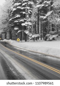 New England Winter Scene From Londonderry, New Hampshire.